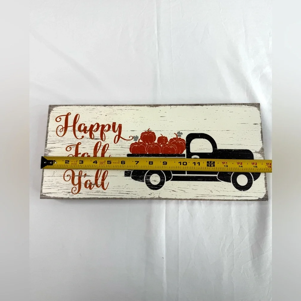 Decorative Fall Wood Sign Tabletop Happy Fall Y’all